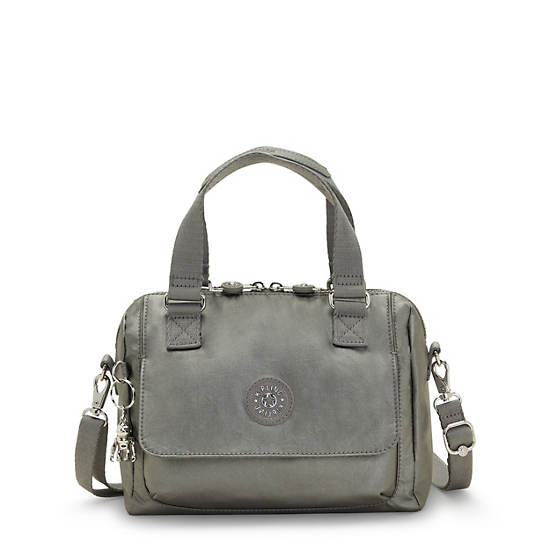 Torebki Kipling Zeva Metallic Handbag Szare | PL 1925VR